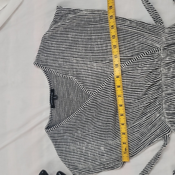 Caution to the Wind stripe black and white dress sz Small - Picture 8 of 11